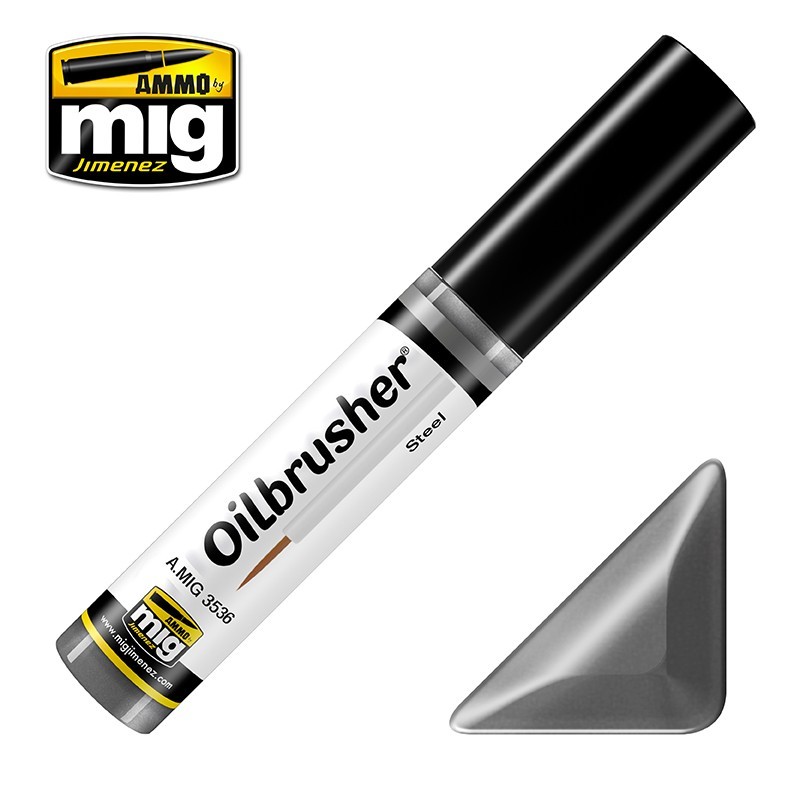 OILBRUSHER Steel (10mL) (Ammo Mig)