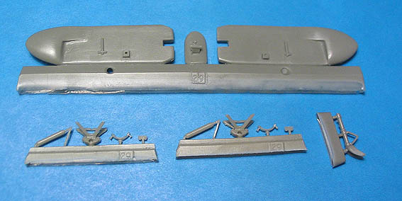 Additions (resin parts) 1/48 LaGG-3 Skis and Bomb Racks (Vector) 