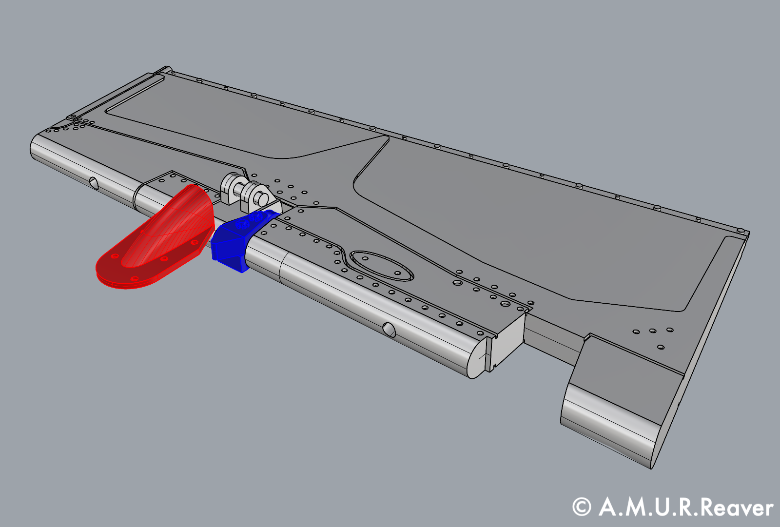 Additions (3D resin printing) 1/48 Early-type rudders for the MiG-29 9-12 (A.M.U.R.Reaver)