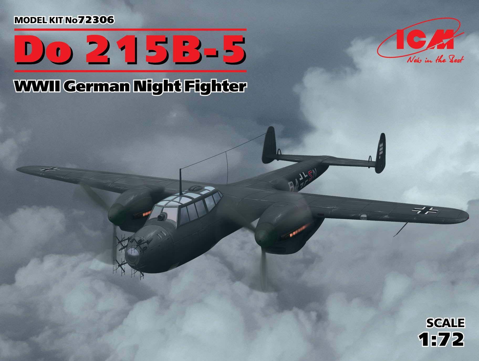 Model kit 1/72 Dornier Do 215B-5 German WWII Night (ICM)