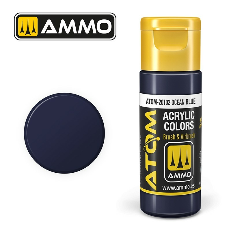 Acrylic paint ATOM Ocean Blue (Ammo Mig) (20ml) 