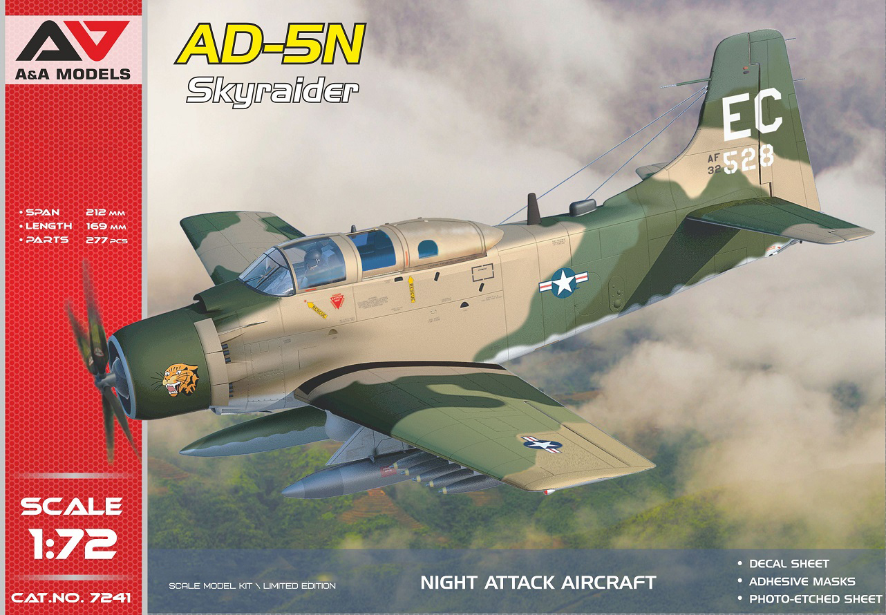 Model kit 1/72 Douglas AD-5N "Sky Raider" (night attack version) (A & A Models)