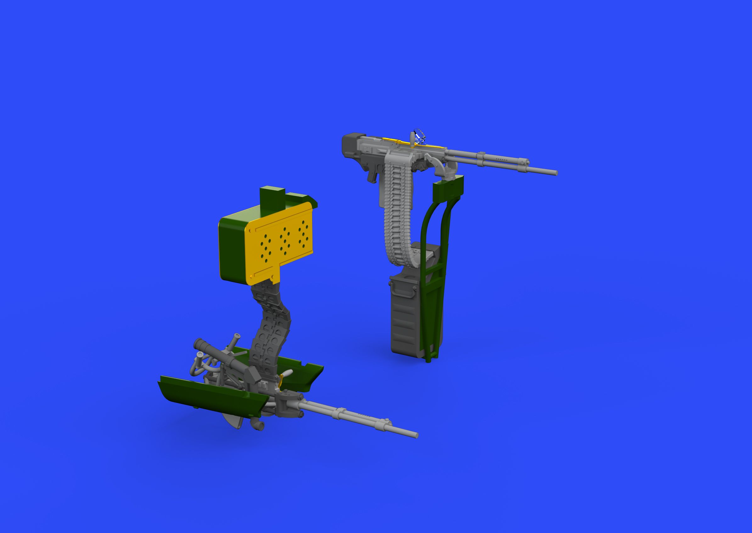 Additions (3D resin printing) 1/48      Petlyakov Pe-2 UBT guns (designed to be used with Eduard kits and Zvezda kits) 