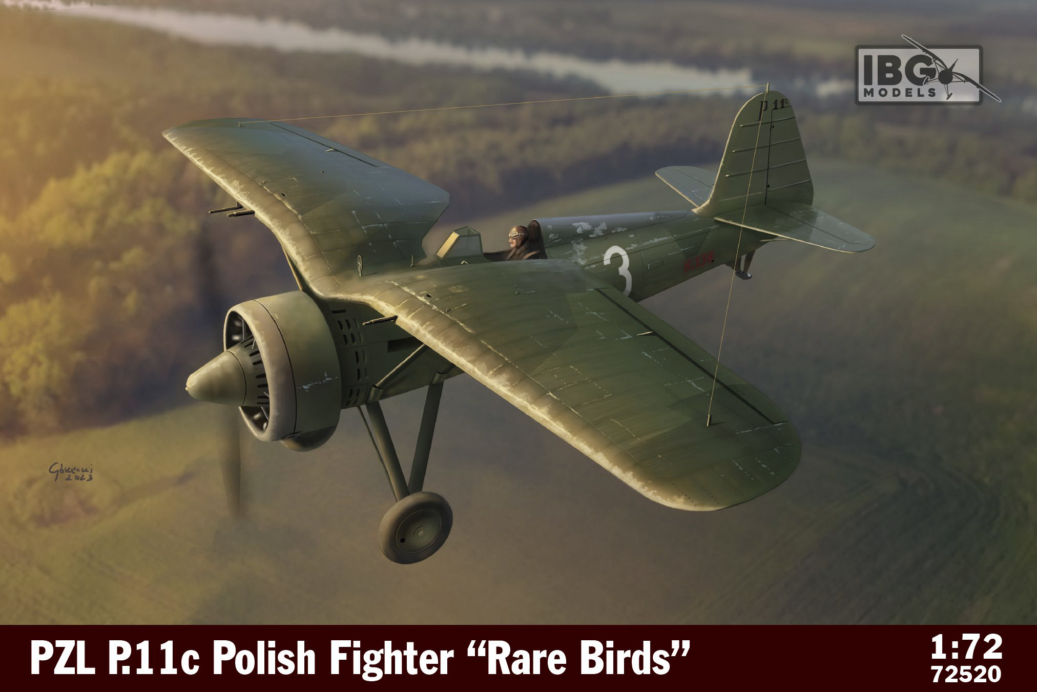 Model kit 1/72 PZL P.11c Polish Fighter - Rare Birds (IBG Models)