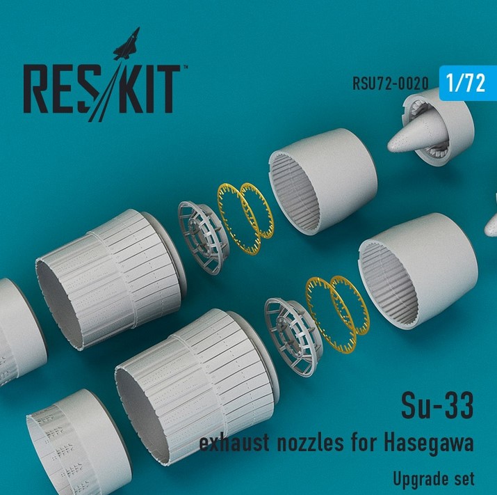 Additions (3D resin printing) 1/72 Sukhoi Su-33 exhaust nozzles (ResKit)