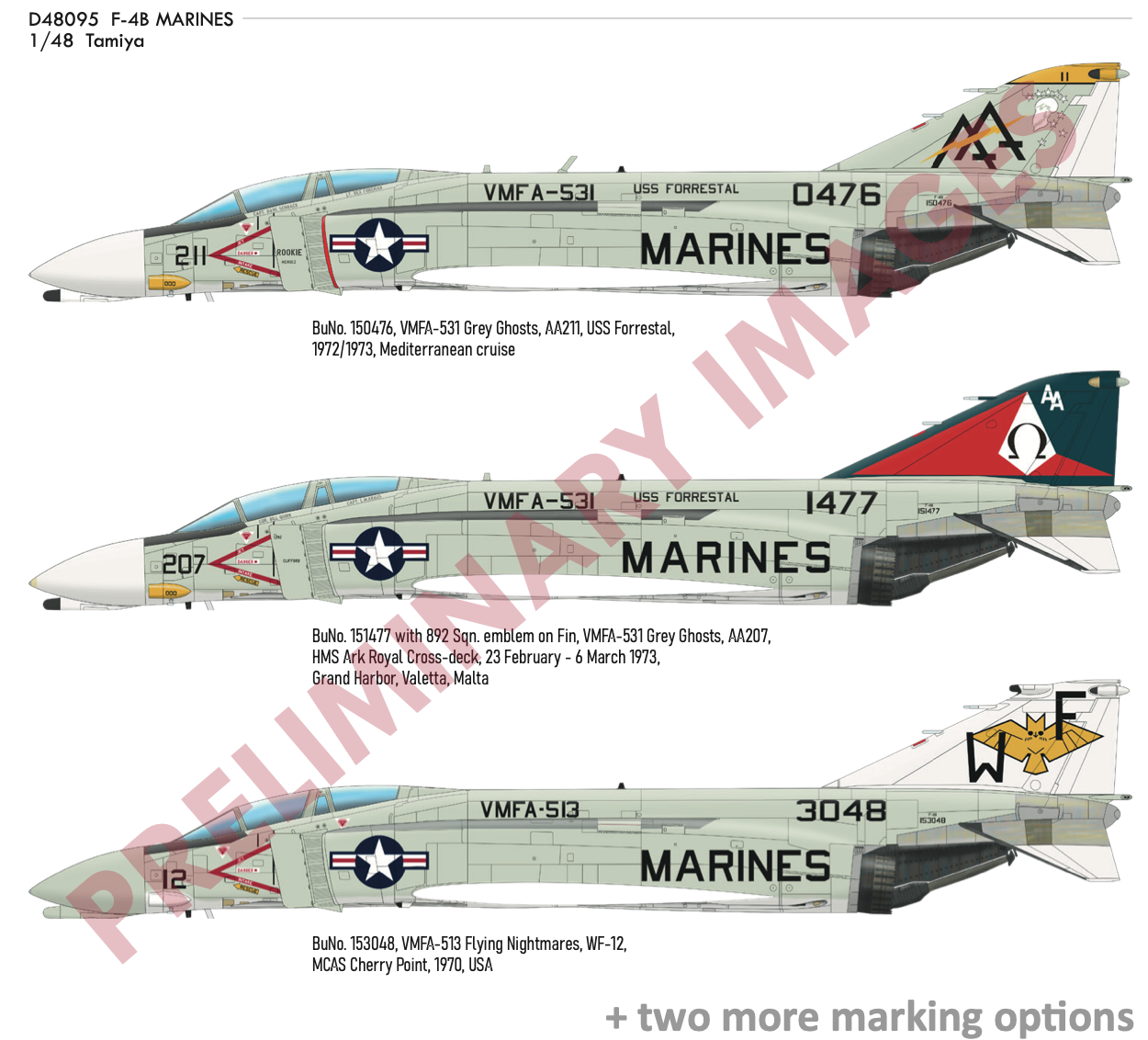 Decal 1/48 F-4B MARINES (TAM)