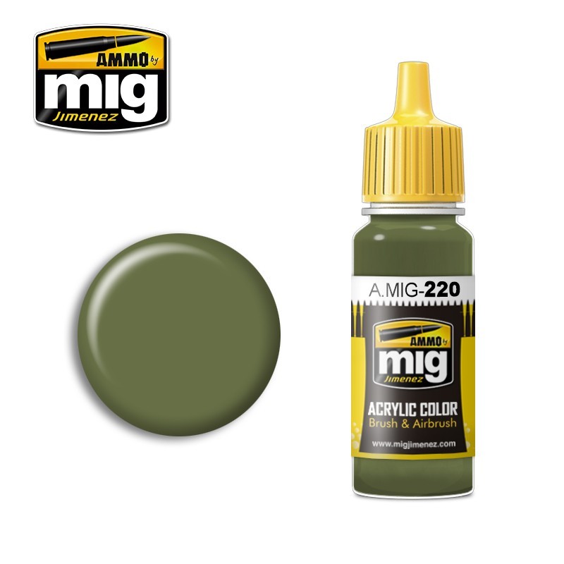 Acrylic paint FS 34151 ZINC CHROMATE GREEN (INTERIOR GREEN) (Ammo Mig) (17ml) 