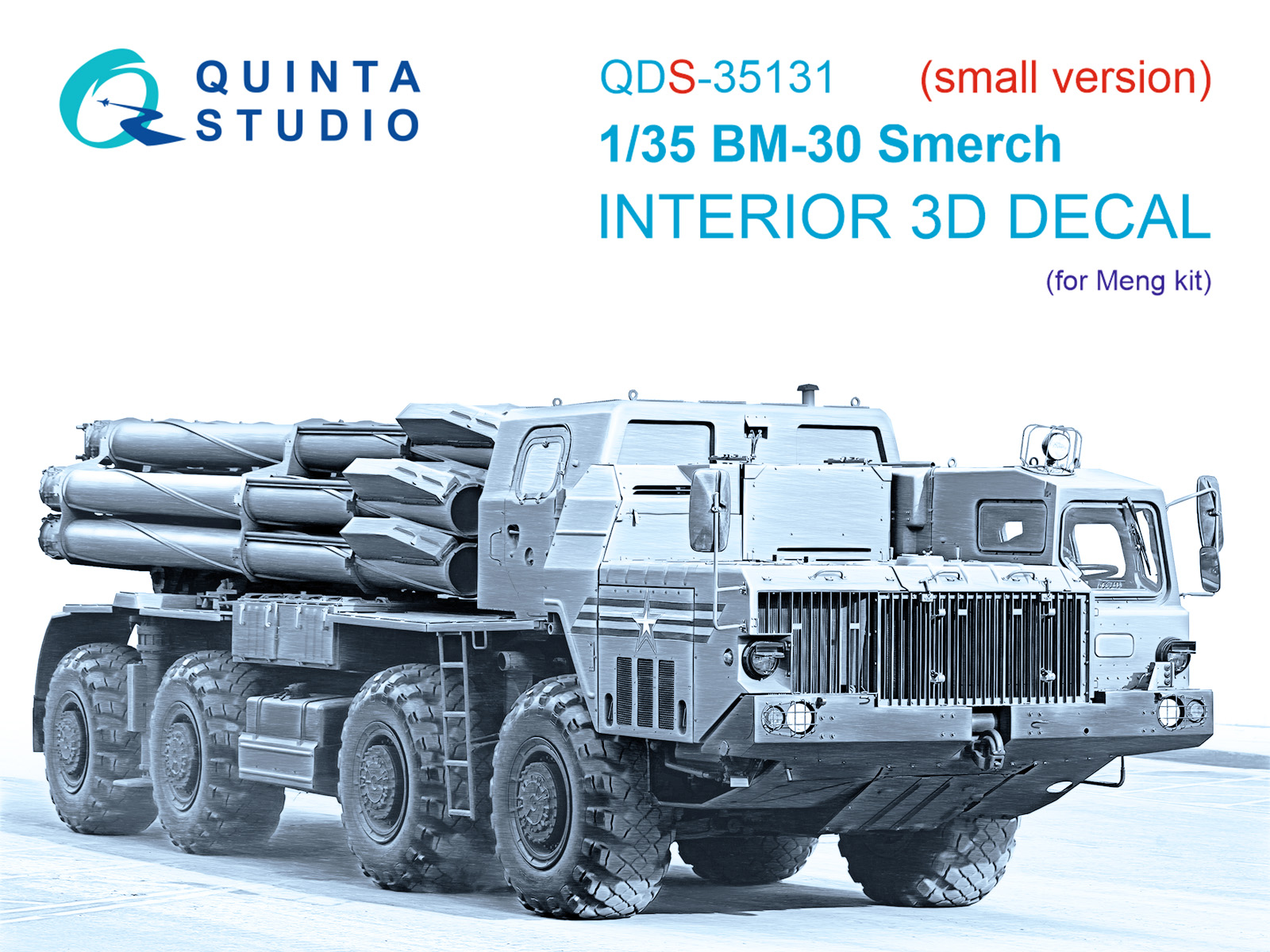BM-30 Smerch 3D-Printed & coloured Interior on decal paper (Meng) (Small version)
