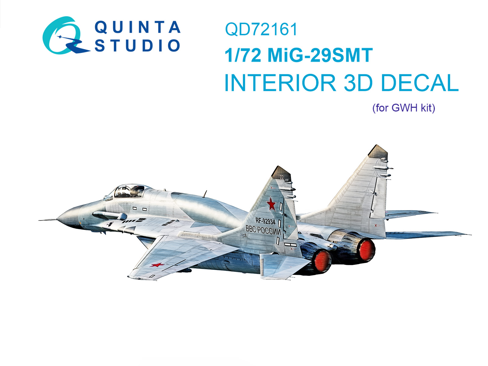 MiG-29SMT 3D-Printed & coloured Interior on decal paper (GWH)