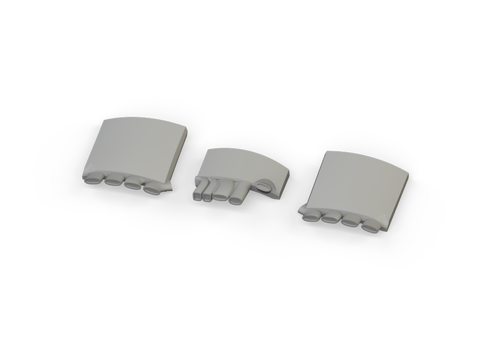 Additions (3D resin printing) 1/48 Focke-Wulf Fw-190A-4 exhaust stacks (designed to be used with Eduard kits) 