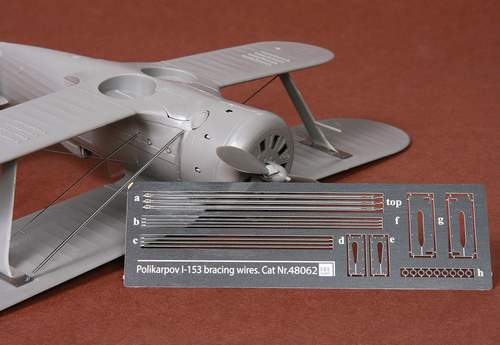 Aircraft detailing sets (etched) 1/48 Polikarpov I-153 Chaika rigging wire set (designed to be used with ICM UA UK kits)