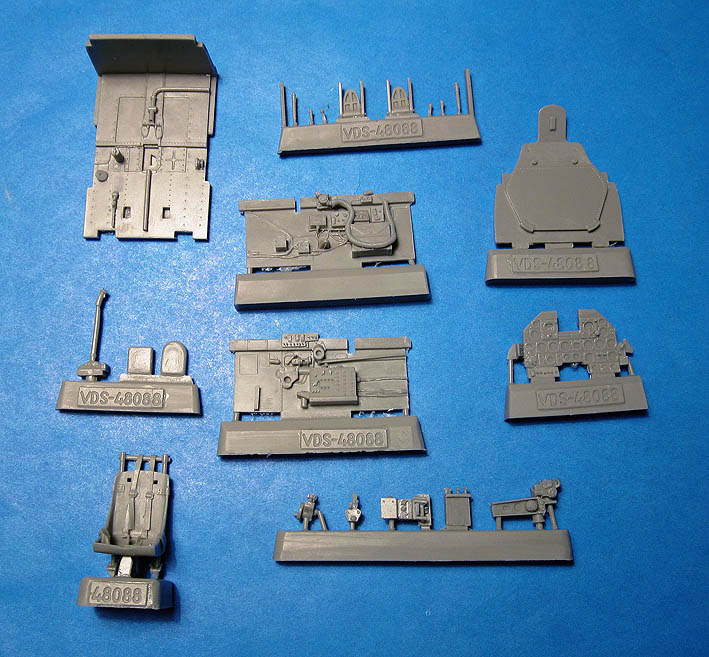 Additions (3D resin printing) 1/48P-47N Cockpit (for Academy) (Vector) 