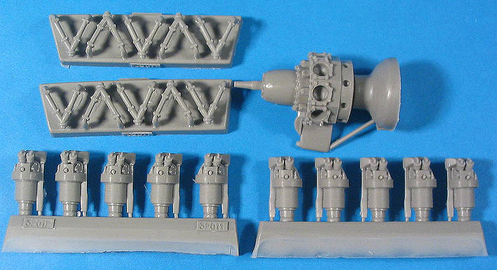 Additions (3D resin printing) 1/32 Bristol Pegasus Engine (Vector)