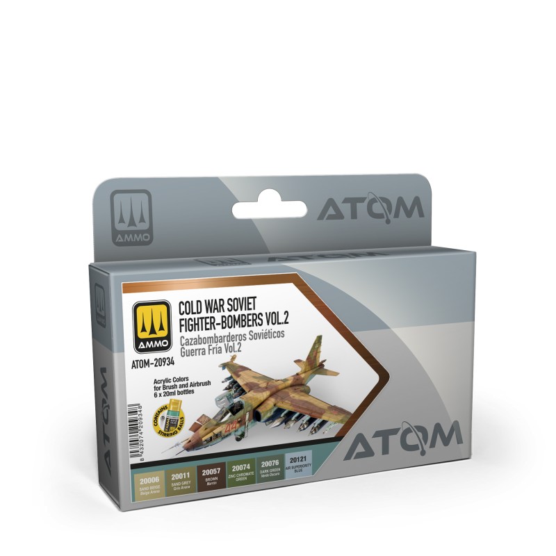 ATOM Cold War Soviet Fighter-Bombers Vol 2 Set 20 ml x 6 (Ammo Mig)