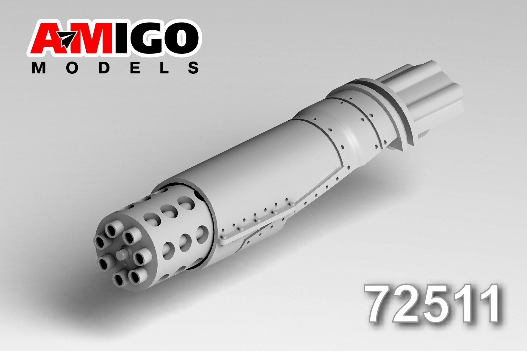 Additions (3D resin printing) 1/72 A-10C gun GAU-8 for the G.W.H. (Amigo Models)