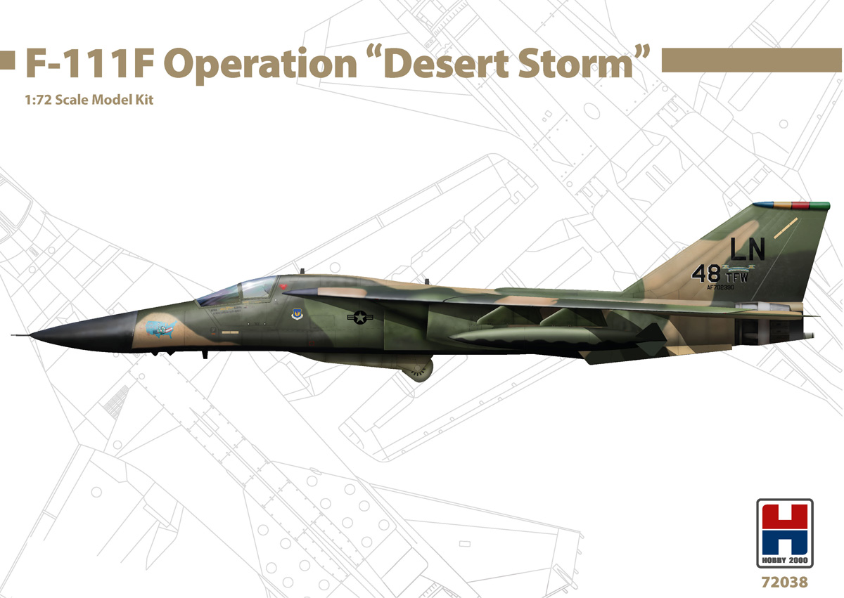 Model kit 1/72  General-Dynamics F-111F Operation " Desert Storm " (Hasegawa + Cartograf + masks)  (Hobby 2000)
