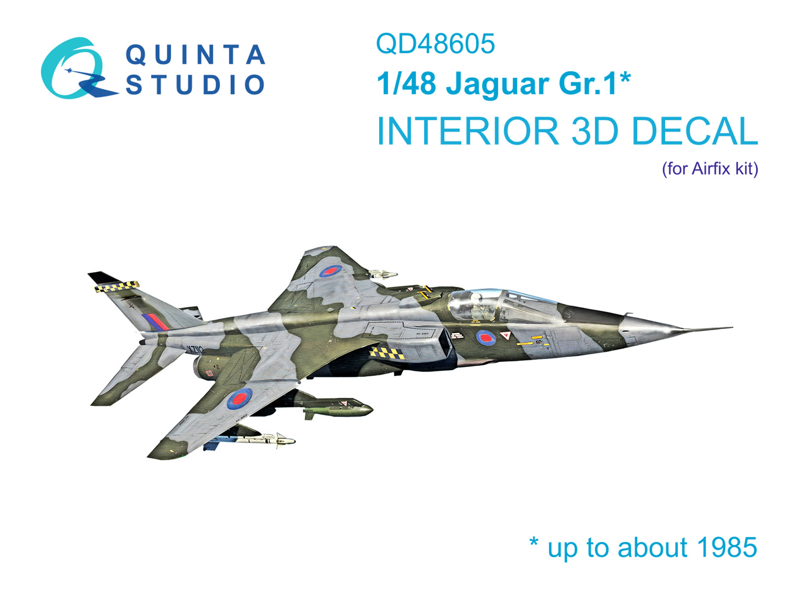 Jaguar Gr.1 3D-Printed & coloured Interior on decal paper (Airfix)