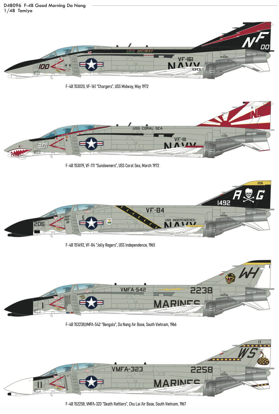 Decal 1/48 F-4B Good Morning Da Nang (TAM)