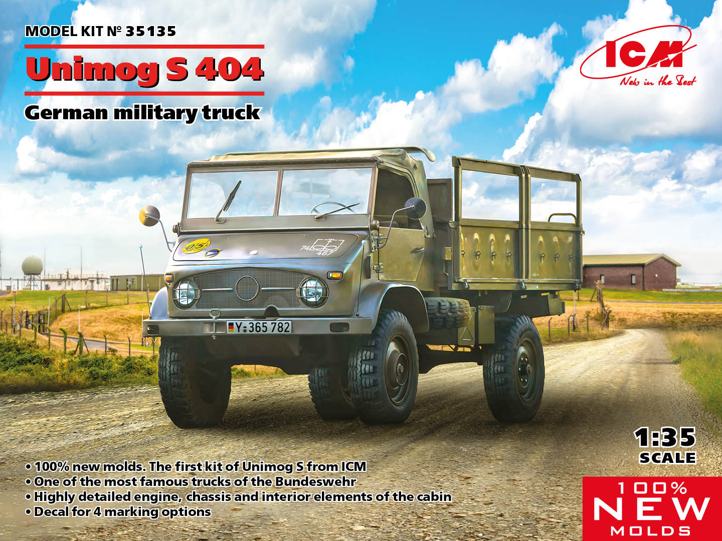 Model kit 1/35 Unimog S 404 German military truck(ICM)
