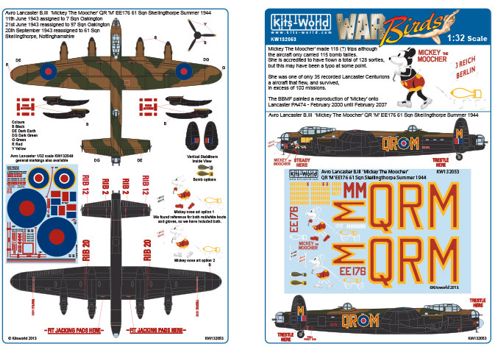 Decal 1/32 Avro Lancaster B.I/III 'Mickey The Moocher' (Kits-World)