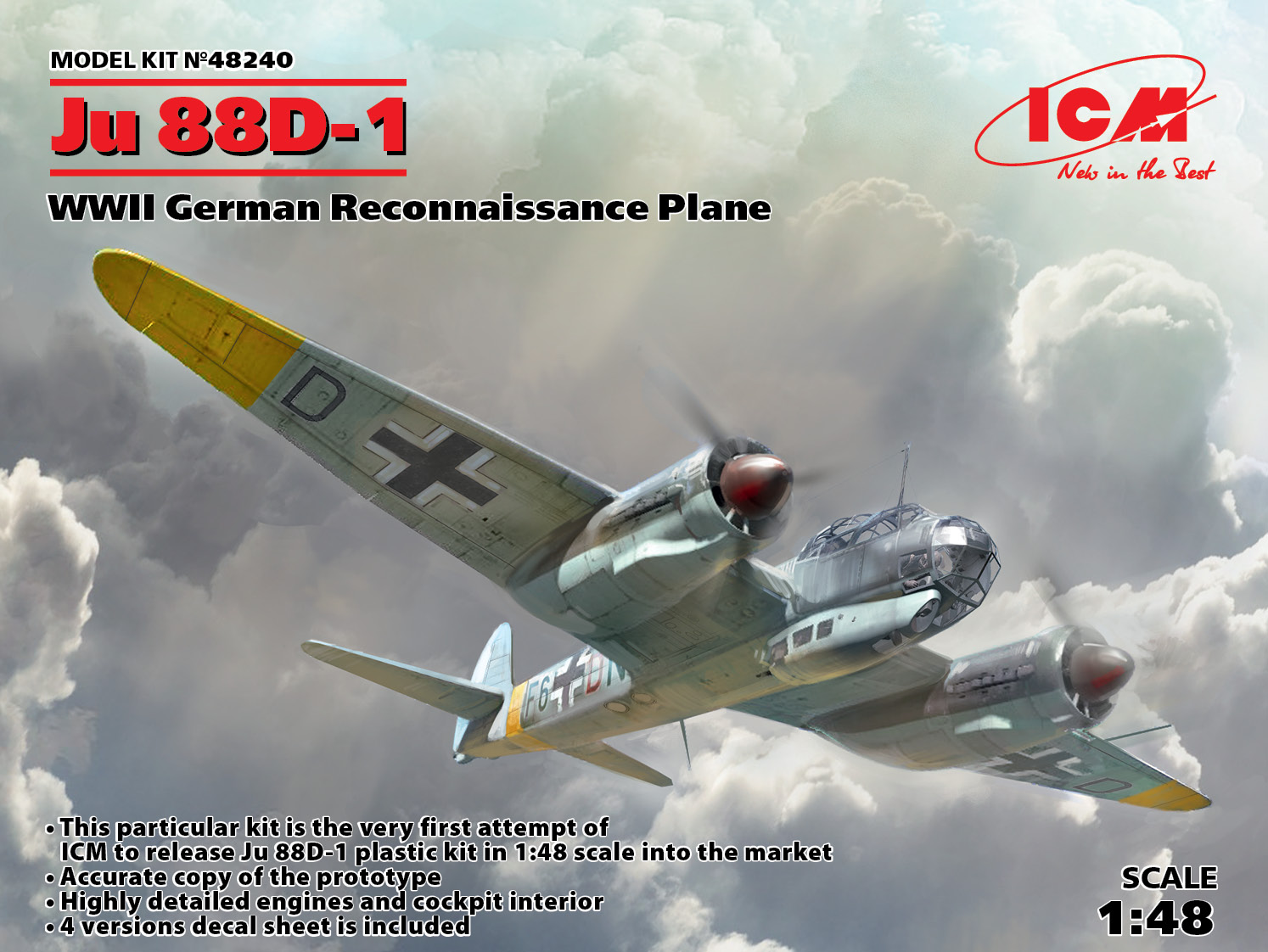 Model kit 1/48 Junkers Ju 88D-1 German WWII (ICM)