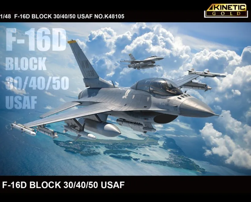 Model kit 1/48 F-16D Block 30/40/50 USAF (Kinetic Model Kits)