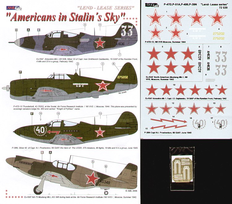 Decal 1/72 Americans in Stalin's Sky Part 1. (4) (AML)