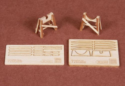 Additions 1/72 Piaggio PC-7 wooden trestle (designed to be used with SBS Model kits)