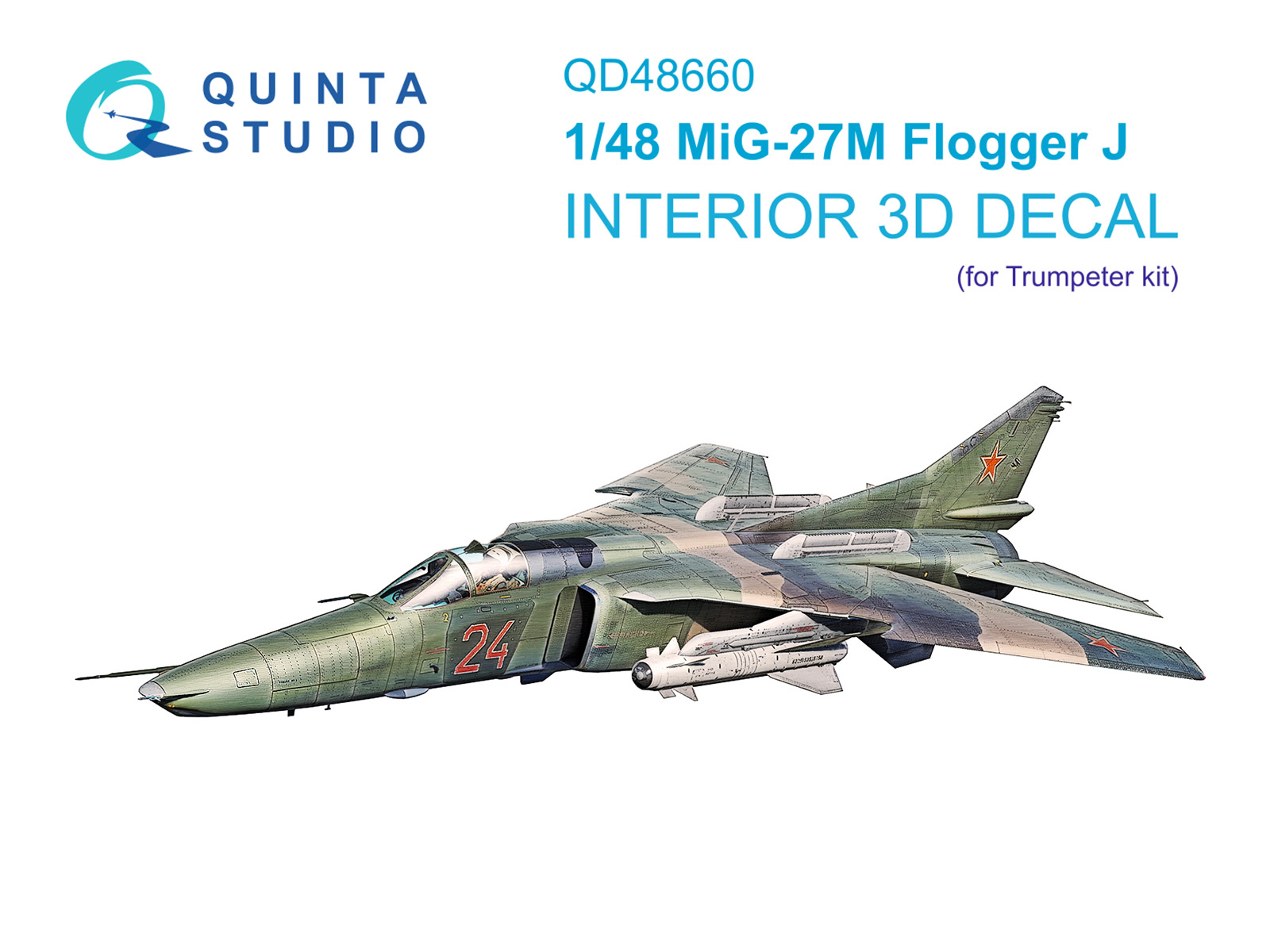 MiG-27M Flogger-J 3D-Printed & coloured Interior on decal paper (Trumpeter)