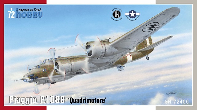 Model kit 1/72 Piaggio P.108B 'Qaudrimotore' (4x camo) (Special Hobby)