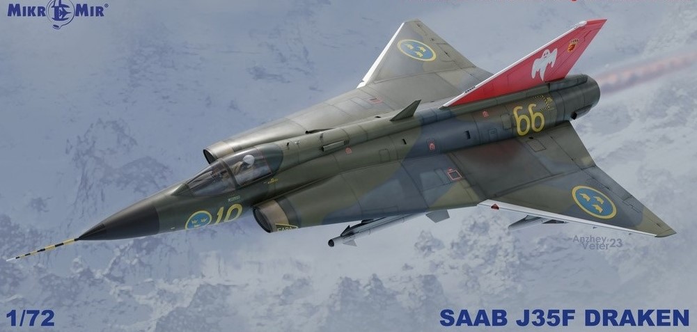 Model kit 1/72 Saab J-35F Draken (Mikro-Mir) (damaged box)