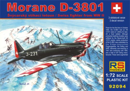 Model kit 1/72 Morane D-3801 (RS Models)