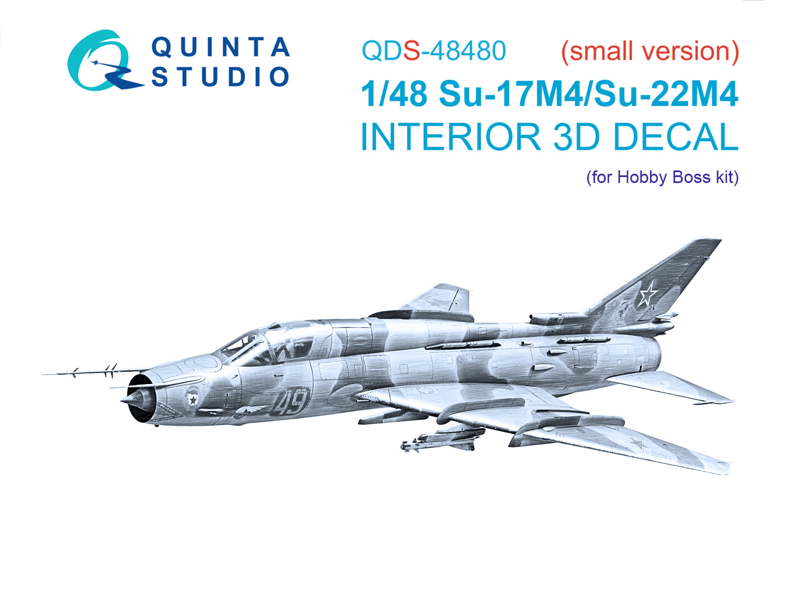 Su-17M4/Su-22M4 3D-Printed & coloured Interior on decal paper (Hobby Boss) (Small version)