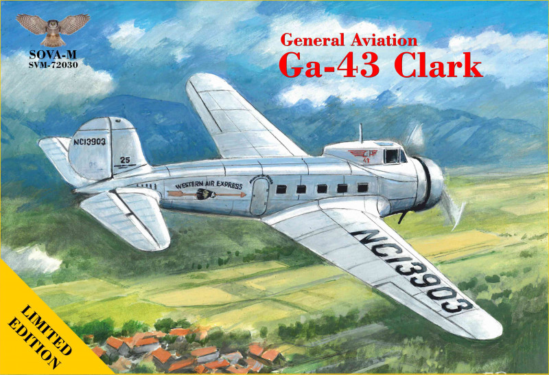 Model kit 1/72 GA-43 'Clark' Airliner (Western Air Express) (Sova-M)