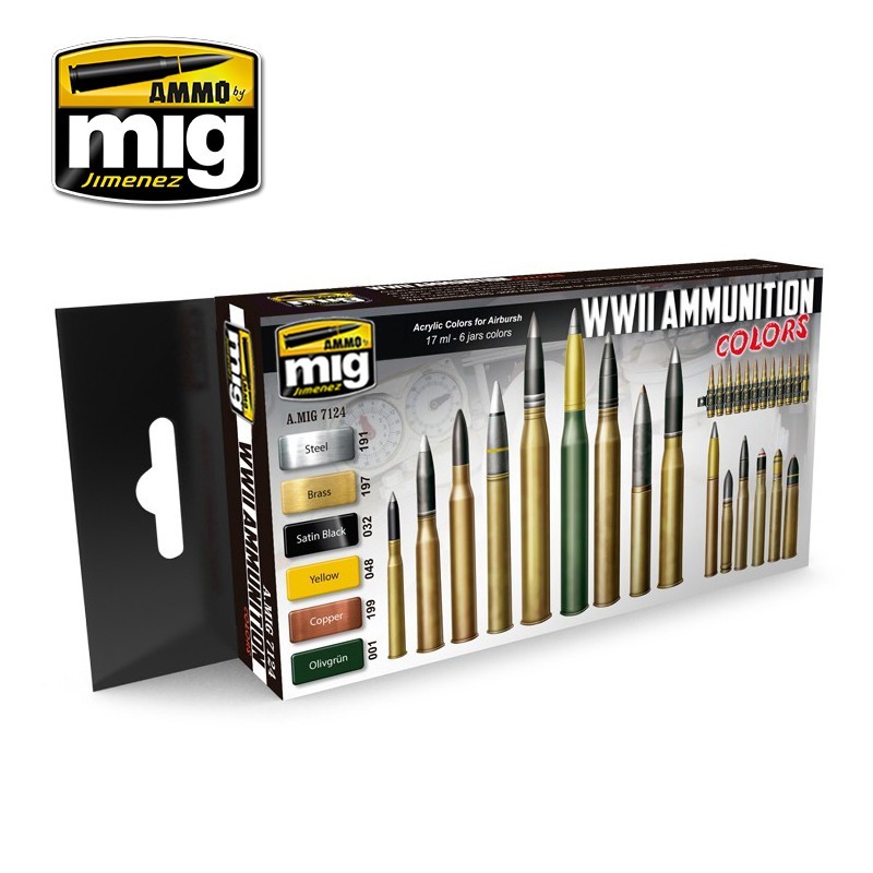 WWII Ammunition Colors (Ammo Mig) (6x17ml) 