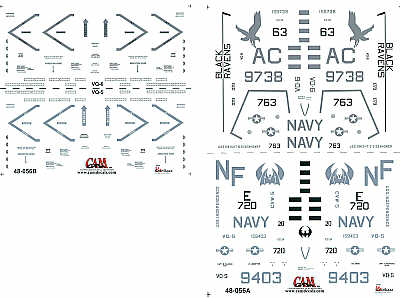 Decal 1/48 Lockheed S-3A Shadow (2) (CAM)