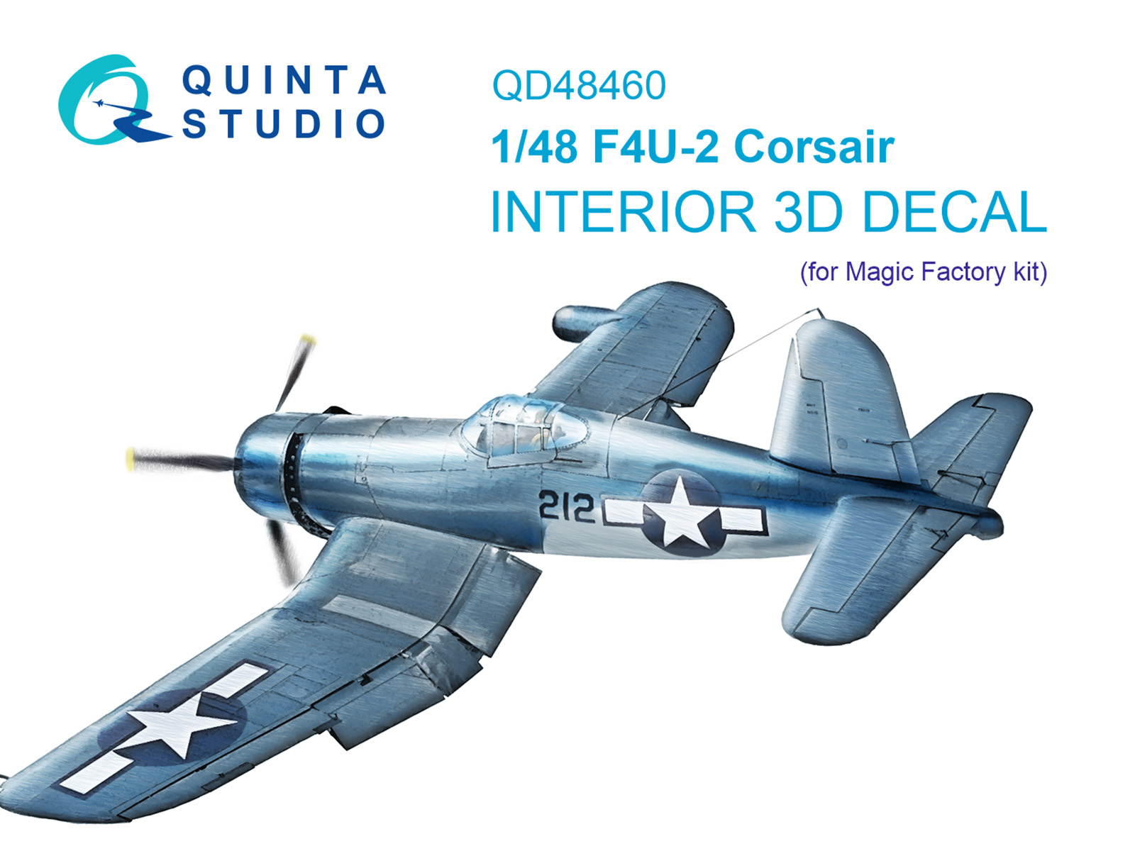 F4U-2 Corsair 3D-Printed & coloured Interior on decal paper (Magic Factory)