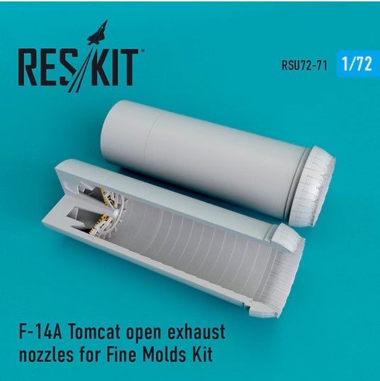 Additions (3D resin printing) 1/72 Grumman F-14A Tomcat open exhaust nozzles (ResKit)