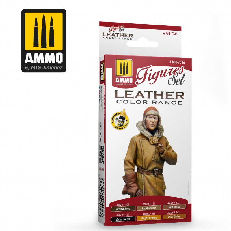 Leather Figures Set (Ammo Mig) (6x17ml) 