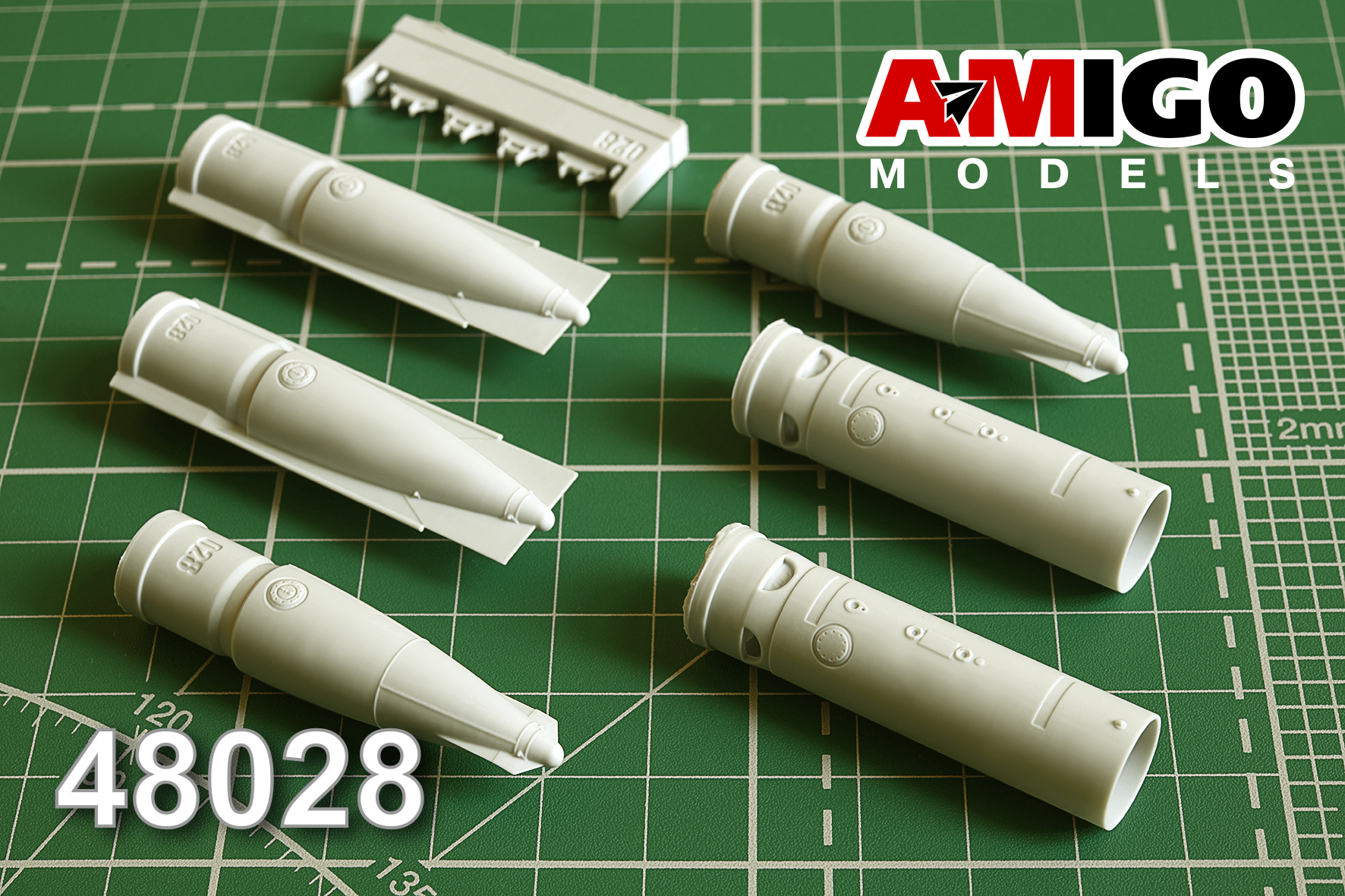 Additions (3D resin printing) 1/48 Suspended fuel tank PTB-800 Su-17M, Su-25 (Amigo Models)