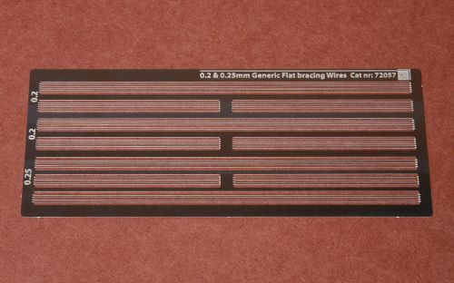 Aircraft detailing sets (etched) 1/72 Generic flat rigging/bracing wires (0.2-0.25 mm)