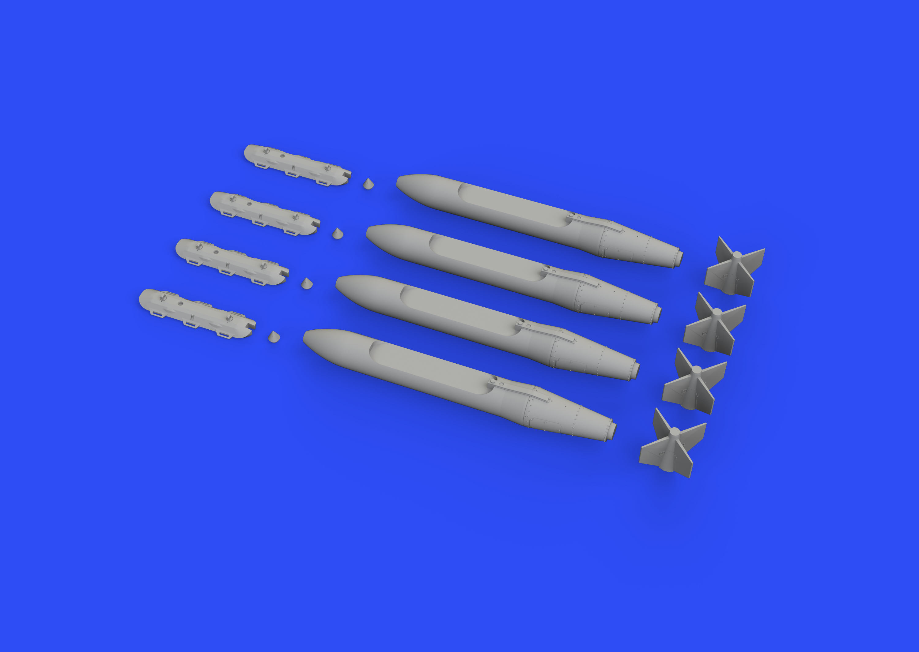 Additions (3D resin printing) 1/48 SUU-20 dispenser with BDU-33 & Mk.76 bombs 