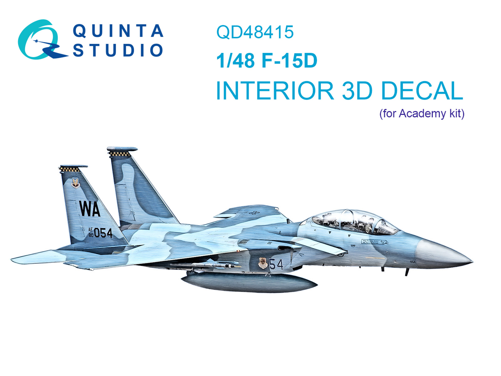 F-15D 3D-Printed & coloured Interior on decal paper (Academy)