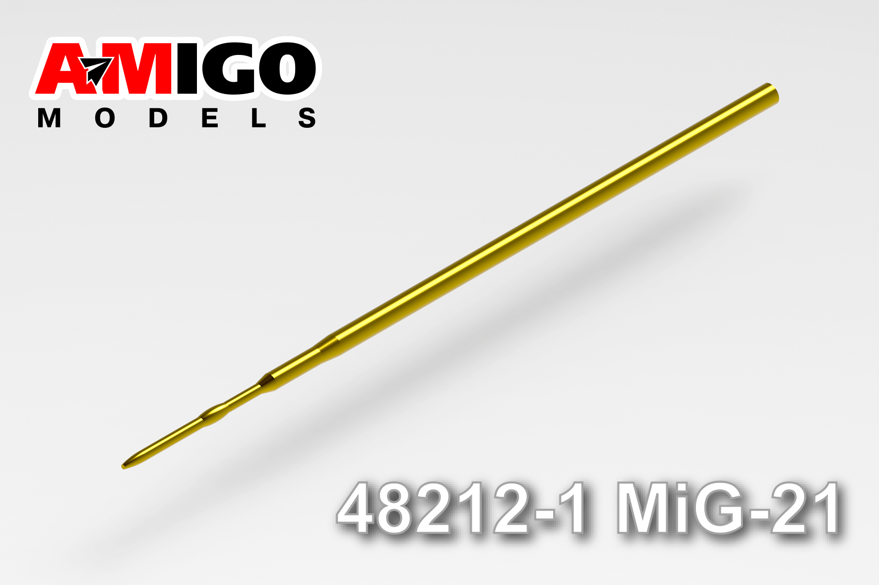 Aircraft detailing sets (brass) 1/48 Pitot tube of MiG-21 PF/PM family aircraft (Amigo Models)