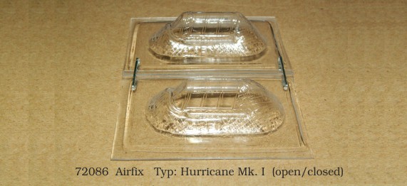 Vacu Canopy 1/72 Hurricane Mk.I open-closed (AIRF) (Rob Taurus)