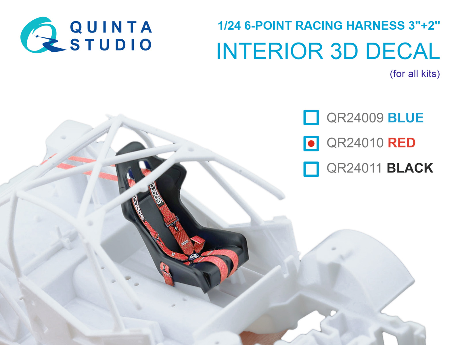 Sparco 6-point Racing Harness 3"+2", red (all kits)