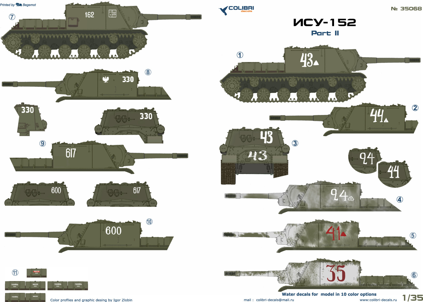 Decal 1/35 ISU-152 Part 2(Colibri Decals)