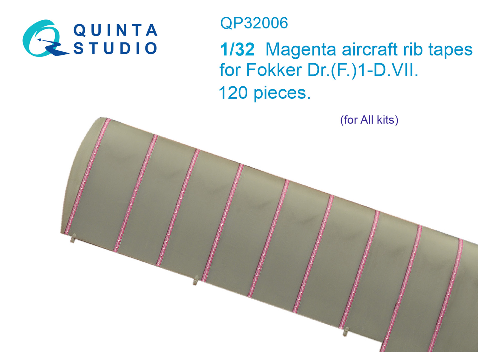Magenta rib tapes Fokker Dr. (F.)I-D.VII (All kits)