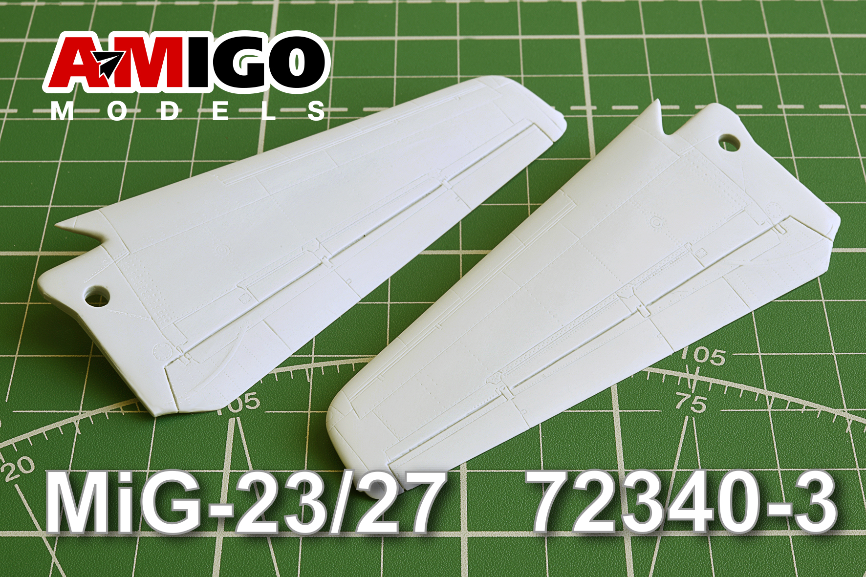 Additions (3D resin printing) 1/72 Wing for Mikoyan Type 23, Mikoyan Type 27 models (Amigo Models)