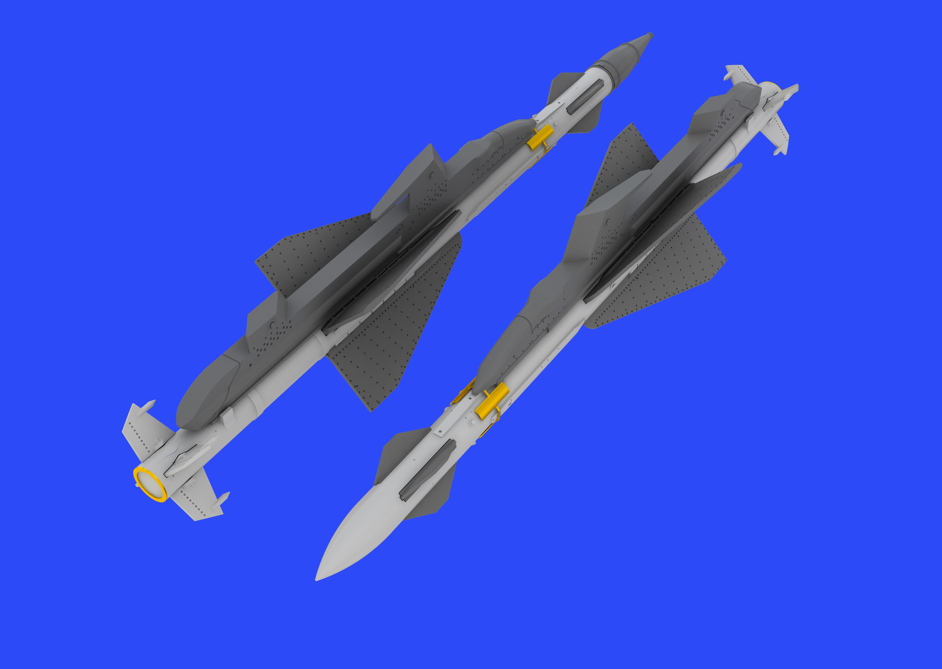 Additions (3D resin printing) 1/48 R-23R missiles for Mikoyan MiG-23 (designed to be used with Eduard kits and Trumpeter kits) 